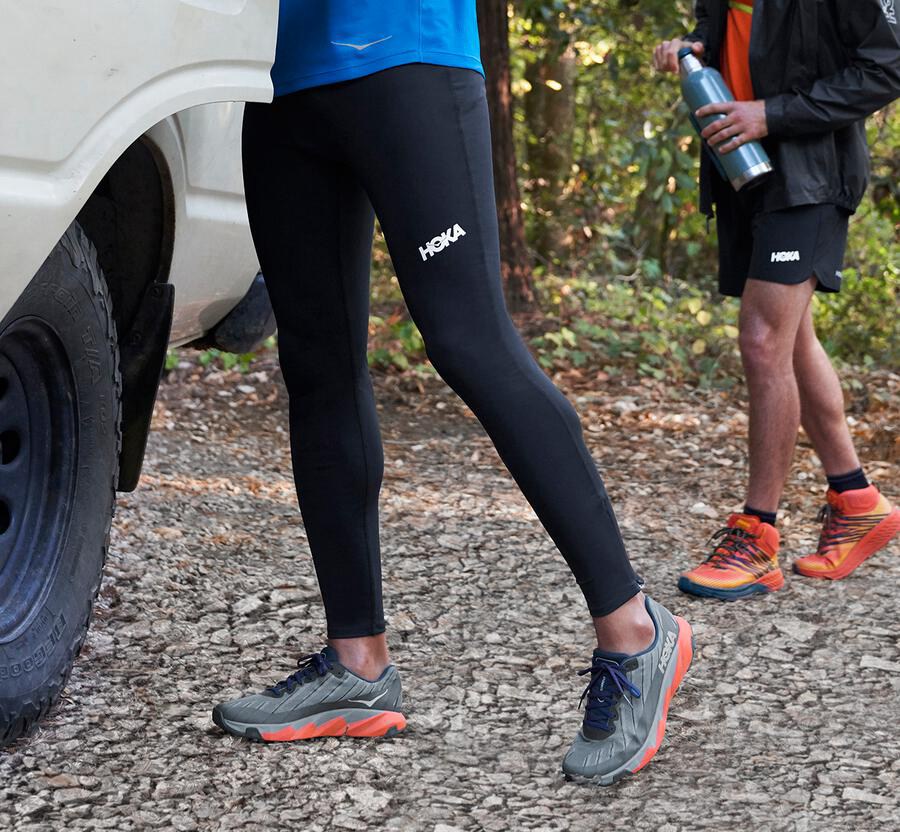 Hoka One One Mens Pants - Performance Full Length Tight - Black - EHYZ31749